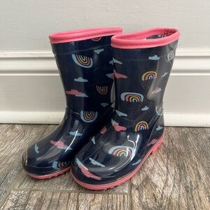 Rain Boots kids girls toddler size 9 rainbow carters